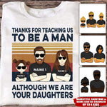 Father's Day Custom T Shirt Thank For Teaching Me How To Be A Man Personalized Gift - PERSONAL84