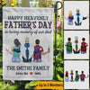 Father&#39;s Day Memorial Custom Garden Flag Happy Heavenly Father&#39;s Day Personalized Gift - PERSONAL84