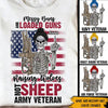 Female Veteran Custom Shirt Messy Buns And Loaded Gun Raising Wolves Not Sheep Personalized Gift - PERSONAL84