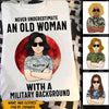 Female Veteran Custom Shirt Never Underestimate An Old Woman With A DD-214 Personalized Gift - PERSONAL84