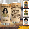 Female Veteran Custom Tumbler An Odd Combinatrion of Really Sweet &amp; Don&#39;t Mess With Me Personalized Gift - PERSONAL84