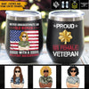 Female Veteran Custom Tumbler Never Underestimate An Old Woman With A Military BackGround Personalized Gift - PERSONAL84
