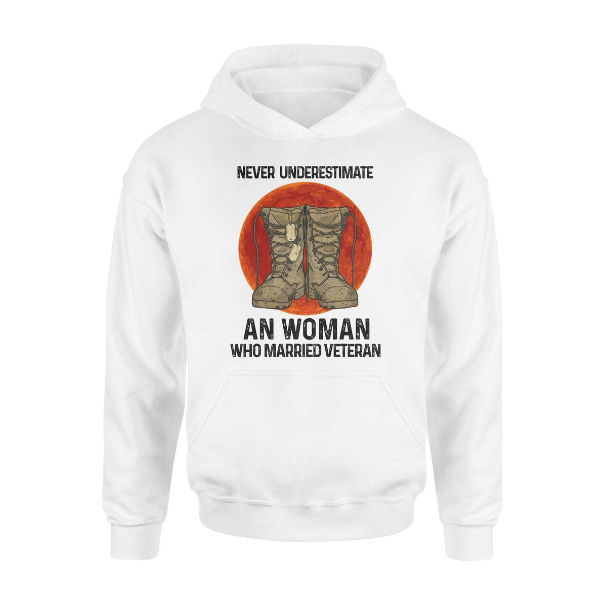 Female Veteran Never Underestimate An Old Woman Who Married Veteran - Standard Hoodie - PERSONAL84