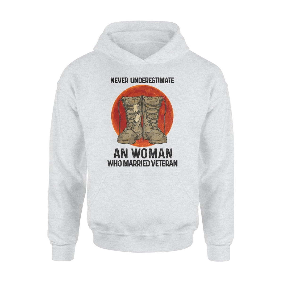 Female Veteran Never Underestimate An Old Woman Who Married Veteran - Standard Hoodie - PERSONAL84