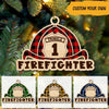 Firefighter Christmas Custom 2 Layered Wooden Ornament Firefighter Hat Personalized Gift - PERSONAL84