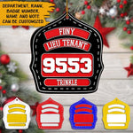 Firefighter Christmas Custom Ornament Firefighter Tag Personalized Gift For Grandpa Dad Husband Son - PERSONAL84