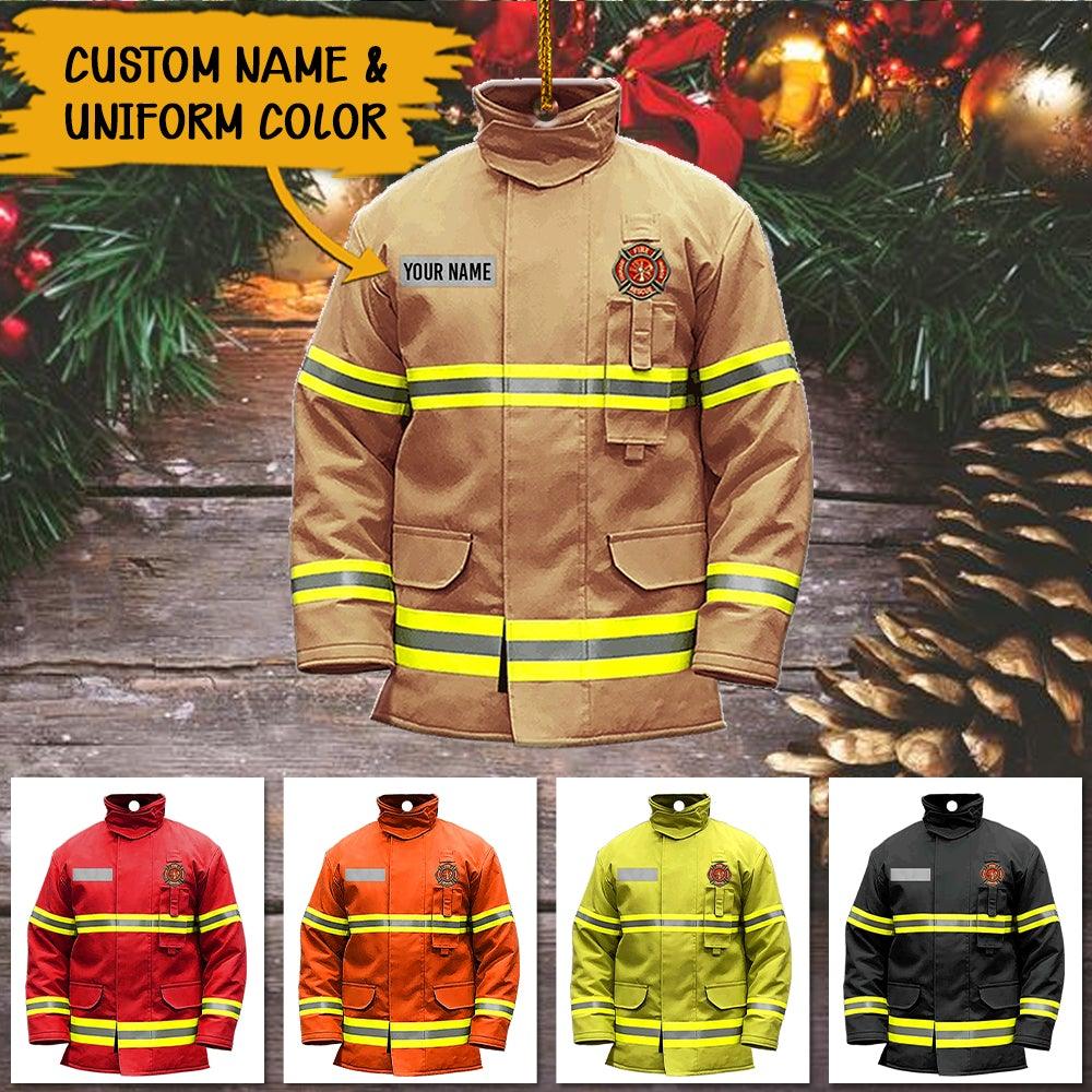 Firefighter Christmas Custom Ornament Firefighter Uniform Personalized Gift For Fireman - PERSONAL84