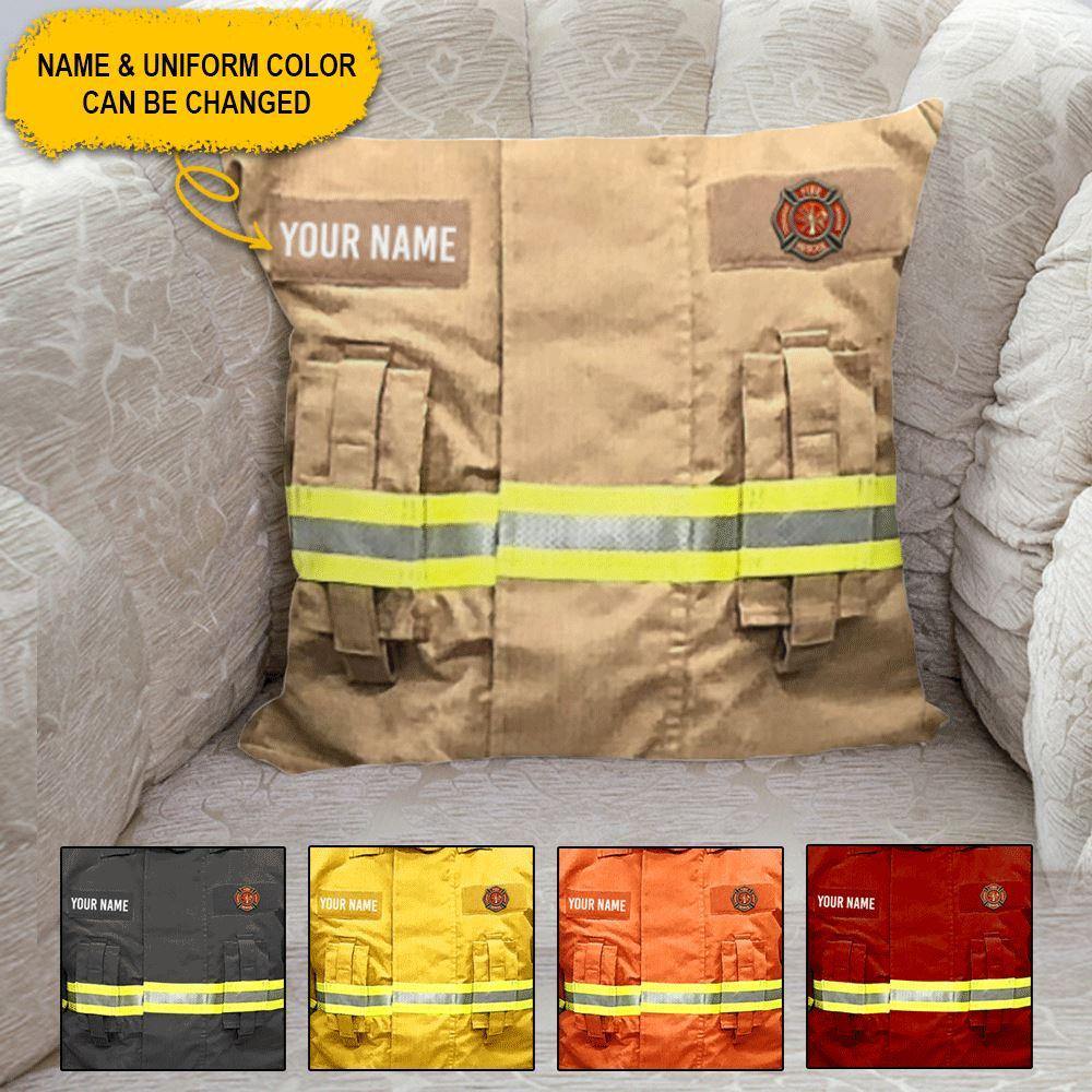 Firefighter Custom Pillow Firefighter Uniform Personalized Gift - PERSONAL84