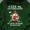 Firefighter Custom T Shirt St Patrick&#39;s Day Kiss Me I&#39;m A Firefighter Paddy Day - PERSONAL84