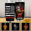 Firefighter Father&#39;s Day Custom Tumbler Husband Daddy Protector Hero Firefighter Personalized Gift - PERSONAL84