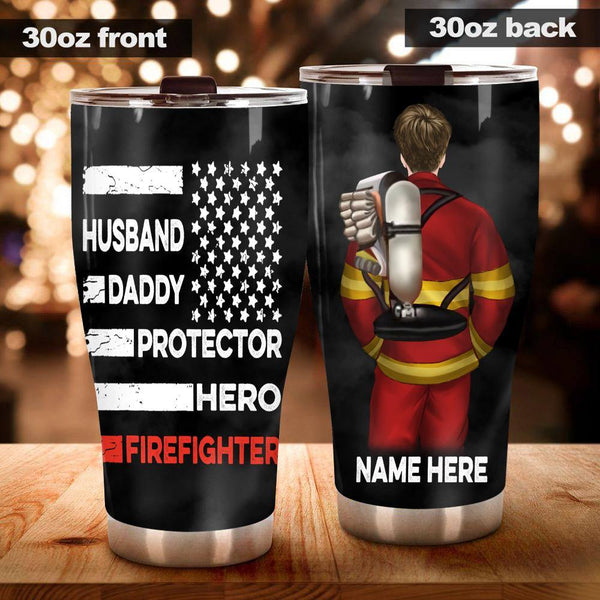 Personalized Firefighter Engraved Tumbler