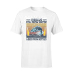 Fishing, Beer I Rescue Fish From Water Beer From Bottles - Standard T-shirt - PERSONAL84