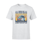 Fishing, Beer I Rescue Fish From Water Beer From Bottles - Standard T-shirt - PERSONAL84