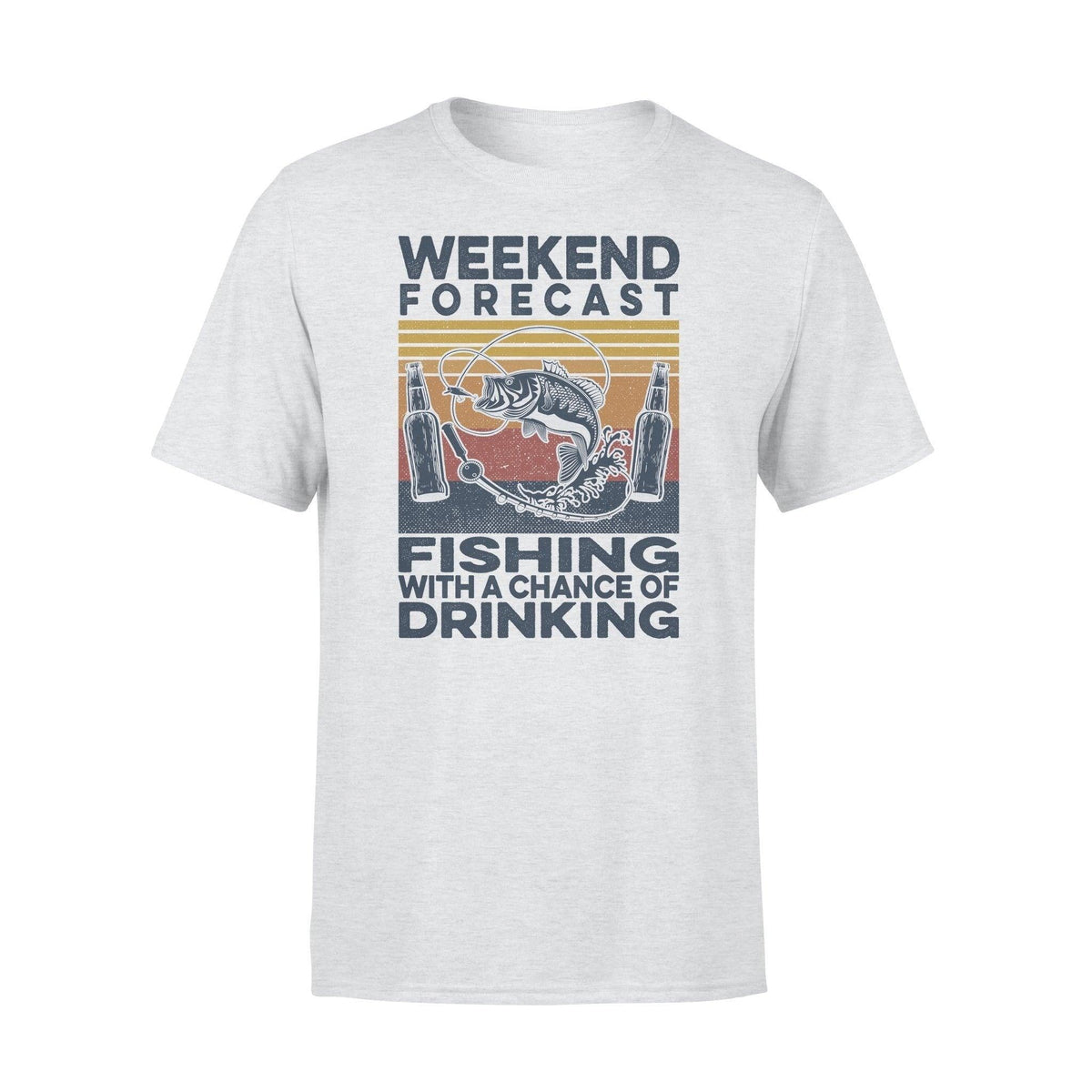 Fishing, Beer Weekend Forecast Fishing With A Chance Of Drinking - Standard T-shirt - PERSONAL84