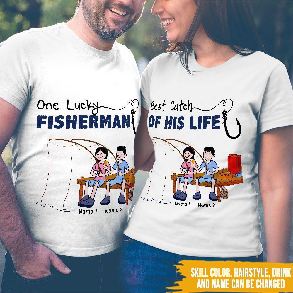 Fishing Custom T Shirt My Wife Is Still My Best Catch Personalized Gift - PERSONAL84