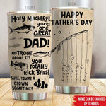 Fishing Custom Tumbler Holy Mackerel You're One Great Dad No Trout About It Happy Father's Day Personalized Gift - PERSONAL84