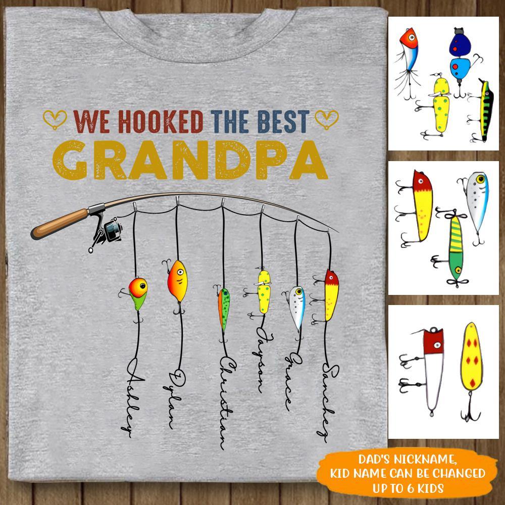 Fishing Lure Custom T Shirt We're Hooked The Best Dad Personalized GiftFather'S Day 2021 Gift