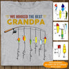 Fishing Lure Custom T Shirt We&#39;re Hooked The Best Dad Personalized Gift - PERSONAL84