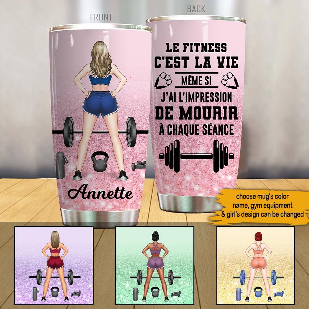 Fitness Custom French Ver Tumbler Le Fitness C'est La Vie Personalized Gift - PERSONAL84