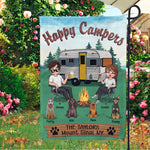 Camping Custom Garden Flag Happy Campers Personalized Gift