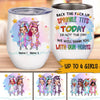 Friends Adult Humor Custom Wine Tumbler Back The Fuck Up Sprinkle Tits Personalized Best Friend Gift - PERSONAL84