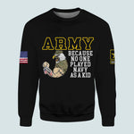 Veteran Custom All over Printed Shirt Army Because No One Played Navy As A Kid Personalized Gift