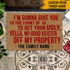 Funny Christmas Doormat I&#39;m Gonna Give You To The Count Of 10 Personalized Gift - PERSONAL84