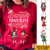 Funny Christmas Sweater Santa&#39;s Favorite Ho Personalized Gift For Bestie - PERSONAL84