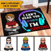 Funny Gamer Custom Doormat I Can&#39;t Hear You I&#39;m Gaming Personalized Gift