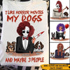 Funny Halloween Custom Shirt I Like Horror Movies My Dogs And Maybe 3 people Personalized Gift - PERSONAL84