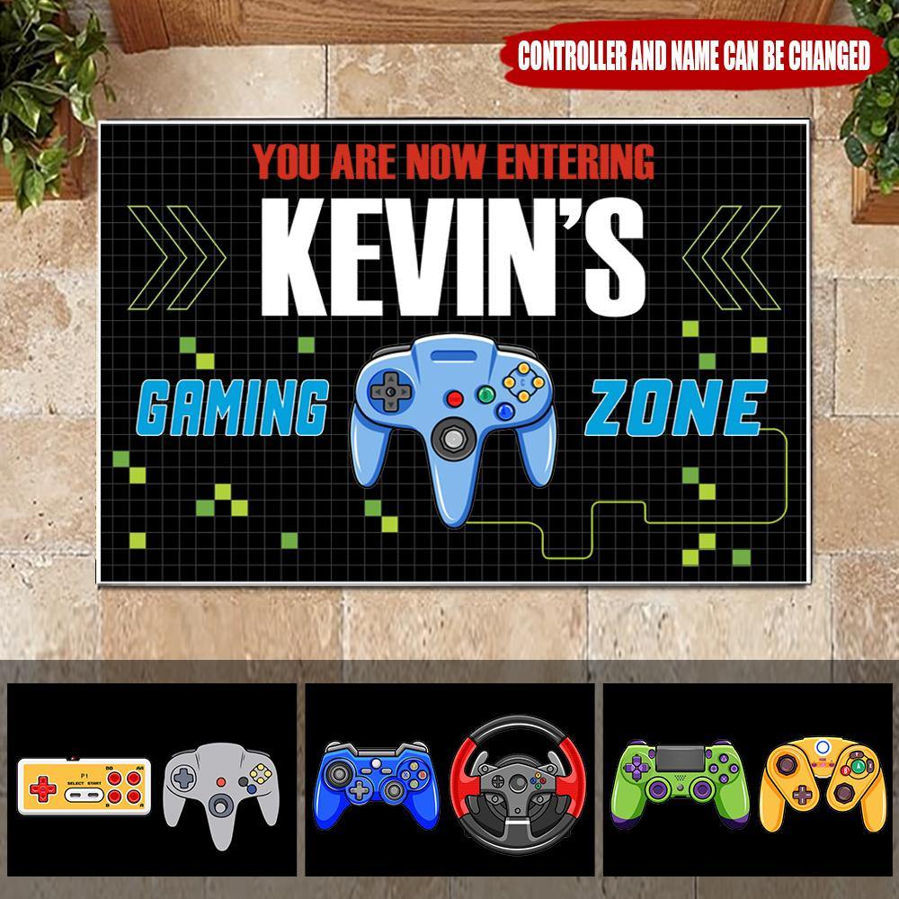 Gamer Custom Doormat You're Entering Game Zone Personalized Gift - PERSONAL84