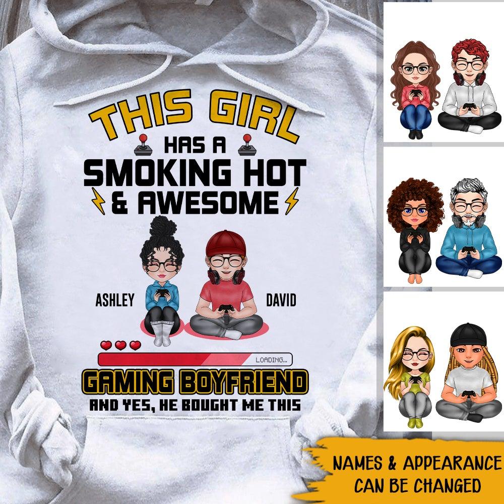 Gamer Custom Shirt This Girl Has A Smoking Hot Gaming Boyfriend Personalized Valentine's Day Gift For Girlfriend - PERSONAL84