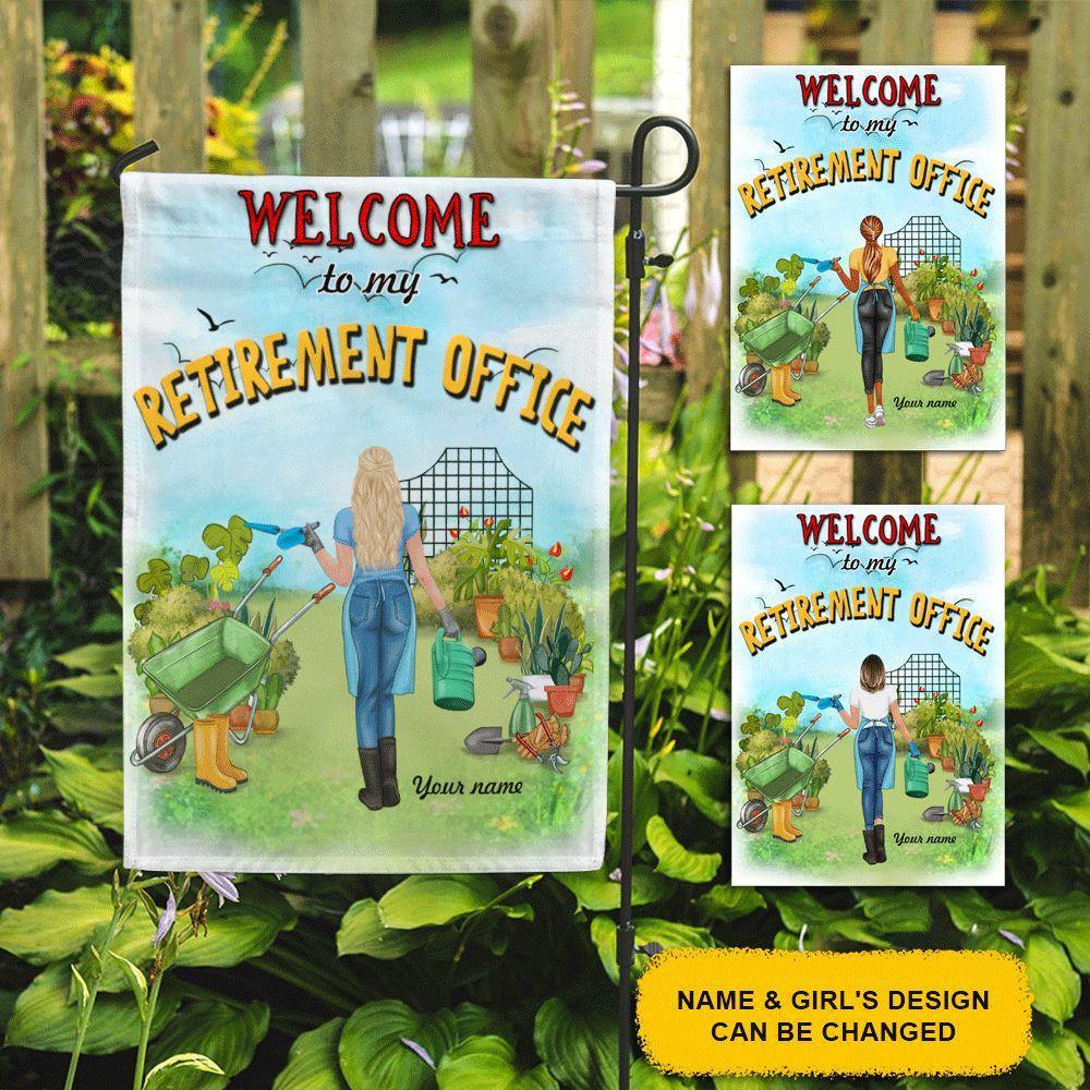 Gardening Custom Garden Flag Welcome To My Retirement Office Personalized Gift - PERSONAL84