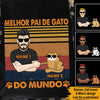 Gatos Custom Portuguese T Shirt Best Cat Dad Ever Personalized Gift - PERSONAL84