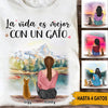 Gatos Custom Spanish T Shirt Life Is Better With A Cat Personalized Gift - PERSONAL84