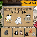 Gatti Custom Italian Doormat All Guests Must Be Approved By The Cat Personalized Gift - PERSONAL84