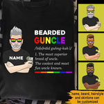 Gay Pride Custom T Shirt Bearded Guncle Personalized Gift - PERSONAL84