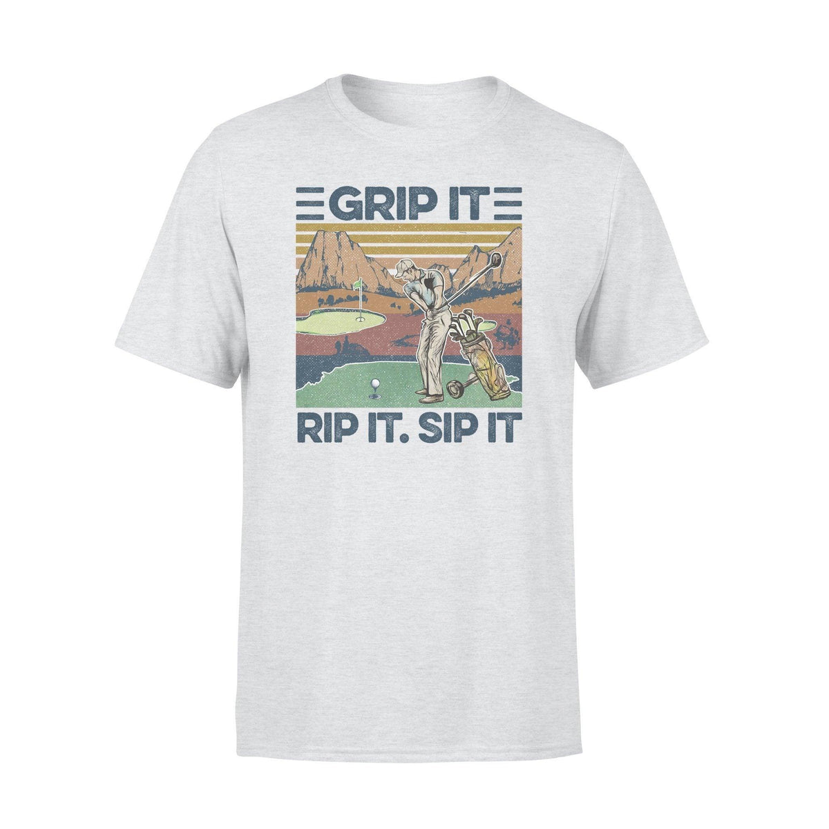 Golf Grip It Rip It Sip It Golf - Standard T-shirt - PERSONAL84