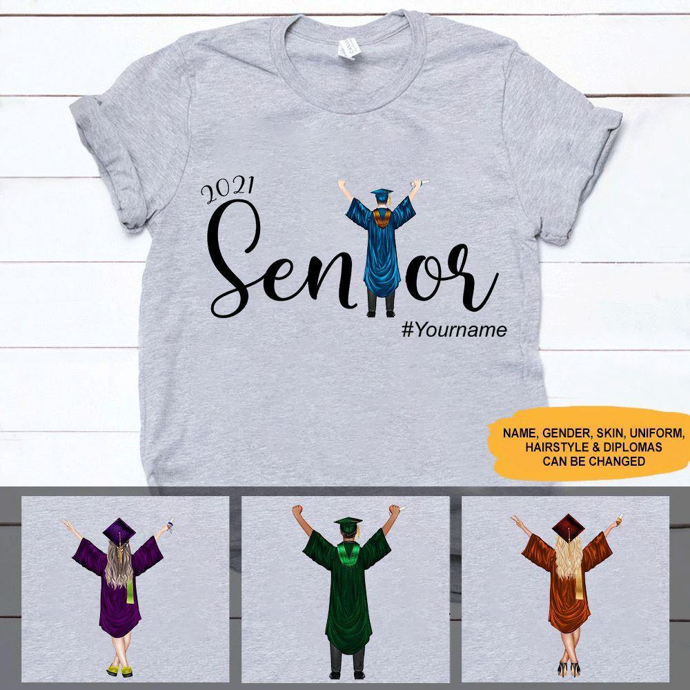 Graduation Custom T Shirt Senior 2021 Personalized Gift - PERSONAL84