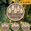 Grandma Christmas Custom Shape Ornament The Lights Of Nana&#39;s Life Personalized Gift For Grandma - PERSONAL84
