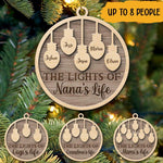 Grandma Christmas Custom Shape Ornament The Lights Of Nana's Life Personalized Gift For Grandma - PERSONAL84