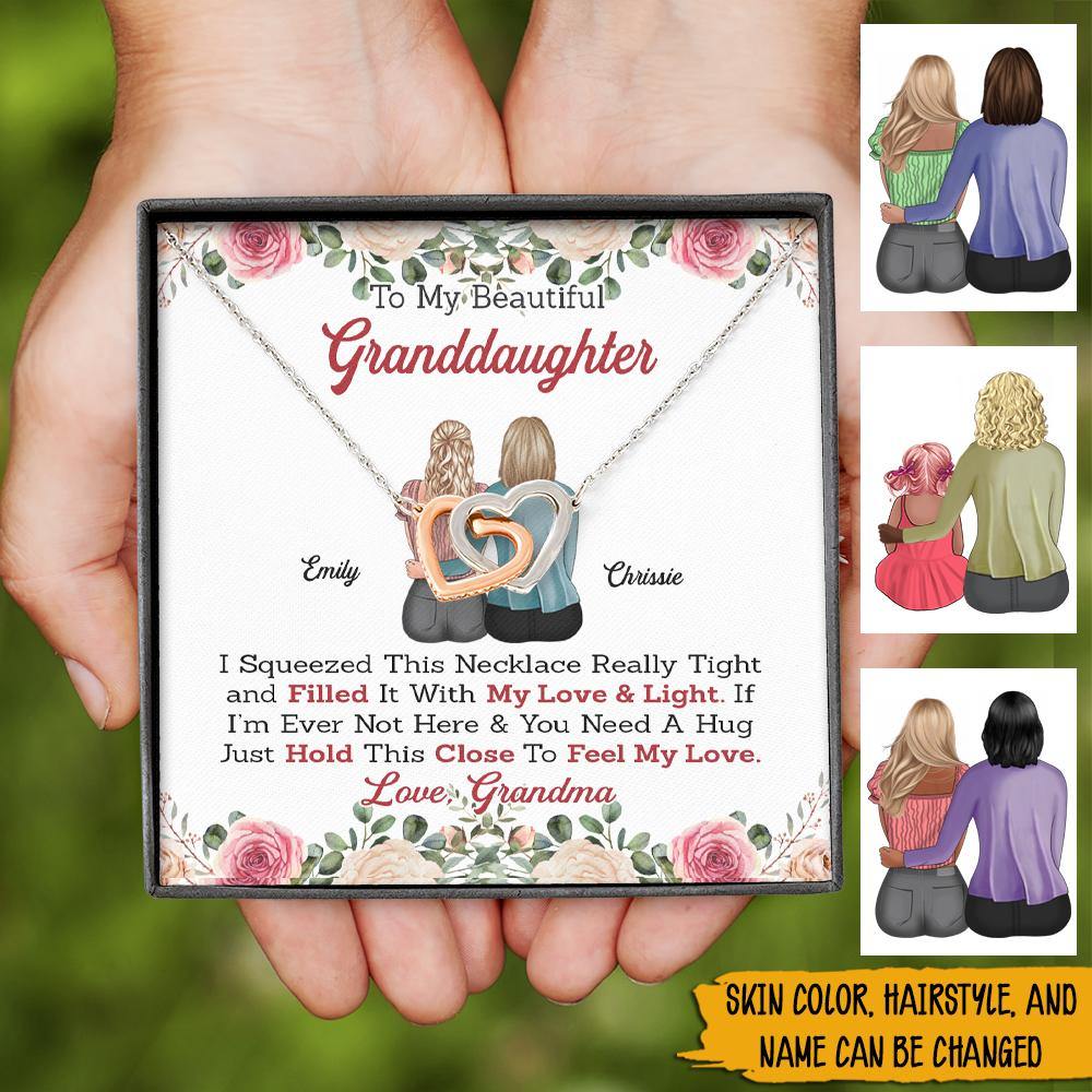 Grandma Custom Necklace To My Beautiful Granddaughter If I'm Ever Not Here Personalized Gift - PERSONAL84