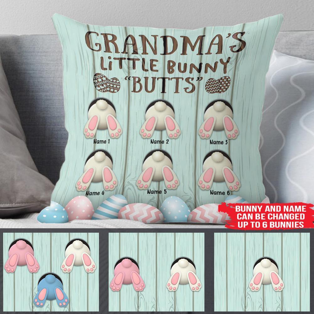Grandma Custom Pillow Grandma's Little Bunny Butt Easter