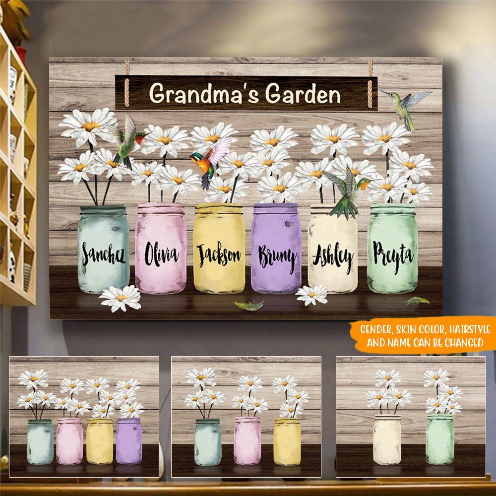 Grandma Custom Poster Grandma's Garden Personalized Gift - PERSONAL84