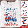 Grandma Custom T Shirt Grandma&#39;s Little Firecracker 4th of July Personalized Gift - PERSONAL84