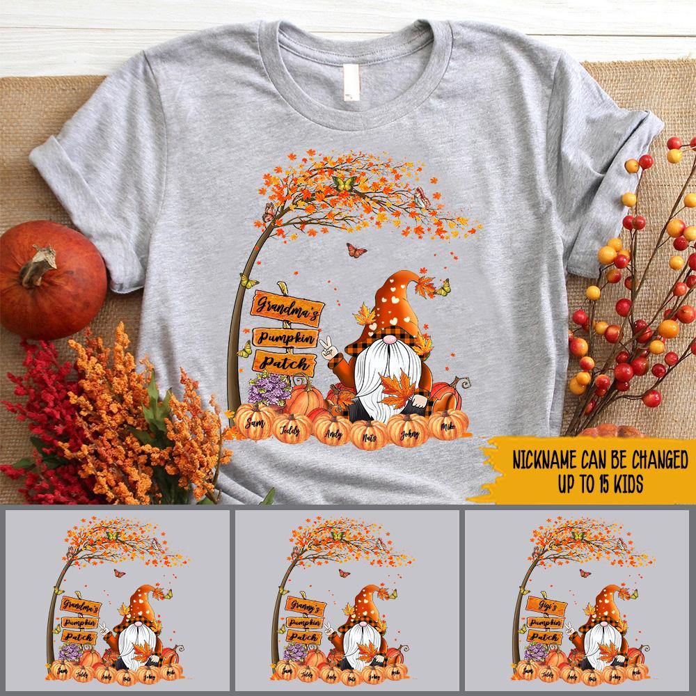 Grandma Custom T Shirt Grandma's Little Pumpkin Personalized Gift - PERSONAL84