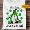 Grandma Custom T Shirt St Patrick&#39;s Day Grandma&#39;s Lucky Charm Personalized Gift - PERSONAL84