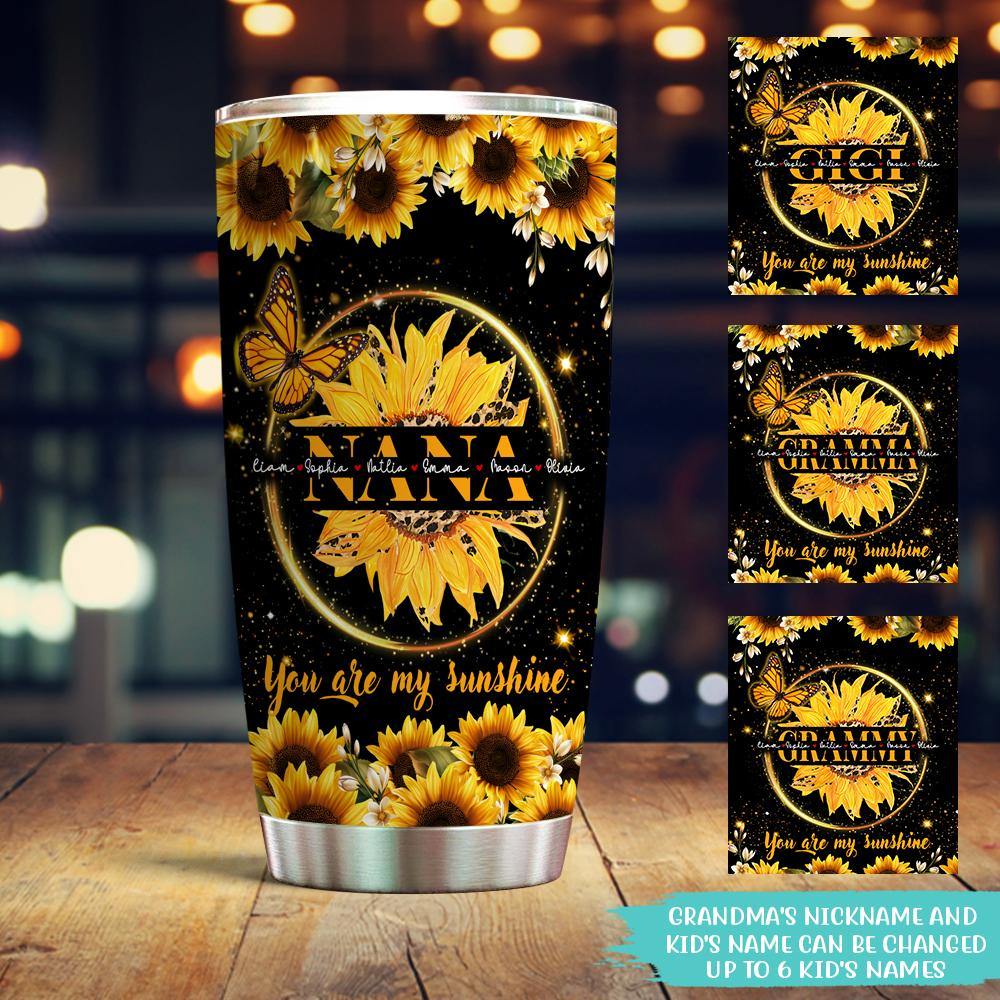 Sunflower Tumbler Personalized, Sunflower Cup With Name, Tumbler