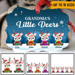 Grandma Grandpa Christmas Custom Ornament Grandma's Little Deers Personalized Gift For Grandparents - PERSONAL84