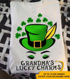 Grandma St. Patrick&#39;s Day Custom Lucky Hat T Shirt Personalized Gift - PERSONAL84